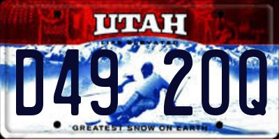 UT license plate D492OQ