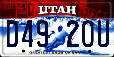 UT license plate D492OU