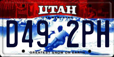 UT license plate D492PH