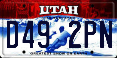 UT license plate D492PN