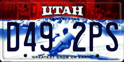 UT license plate D492PS