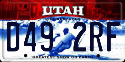 UT license plate D492RF