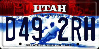 UT license plate D492RH
