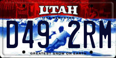 UT license plate D492RM