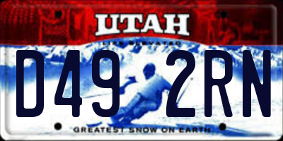 UT license plate D492RN
