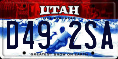UT license plate D492SA