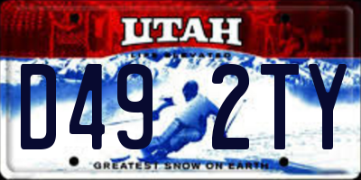 UT license plate D492TY