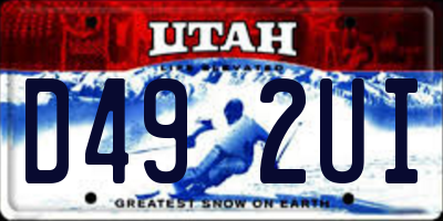 UT license plate D492UI