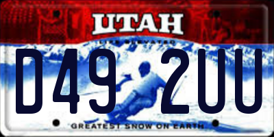 UT license plate D492UU