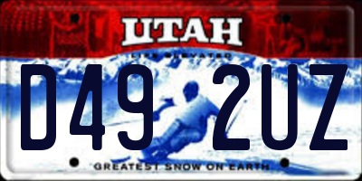 UT license plate D492UZ