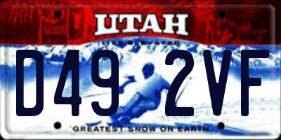 UT license plate D492VF