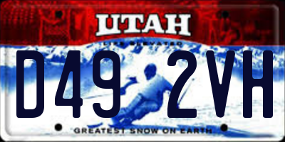 UT license plate D492VH