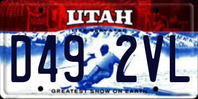 UT license plate D492VL