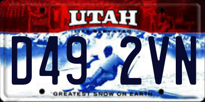 UT license plate D492VN