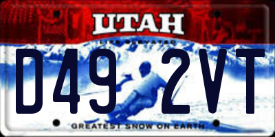 UT license plate D492VT