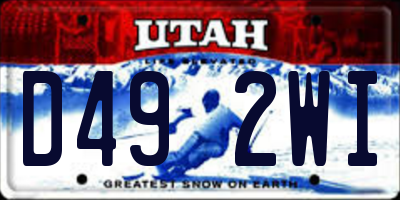 UT license plate D492WI