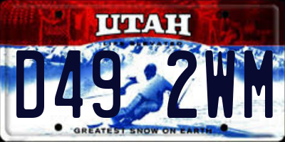 UT license plate D492WM