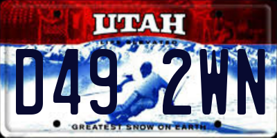 UT license plate D492WN