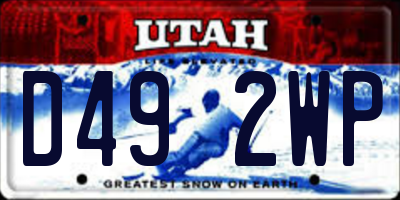 UT license plate D492WP