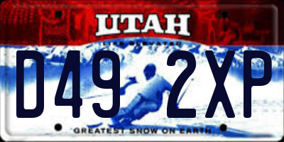 UT license plate D492XP