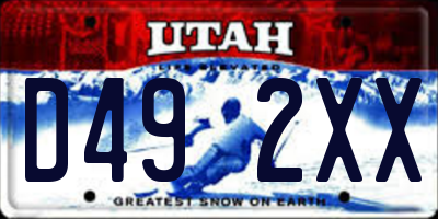 UT license plate D492XX