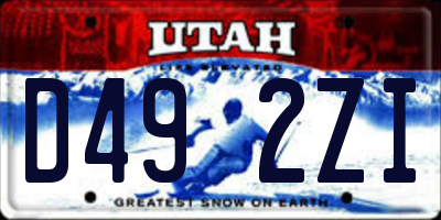 UT license plate D492ZI