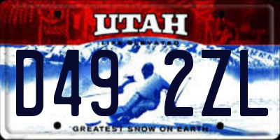 UT license plate D492ZL
