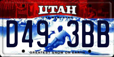 UT license plate D493BB