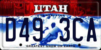 UT license plate D493CA