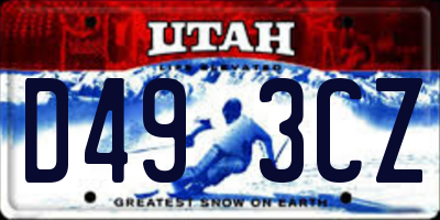 UT license plate D493CZ