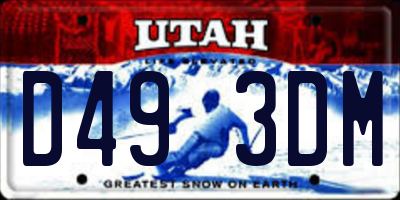 UT license plate D493DM