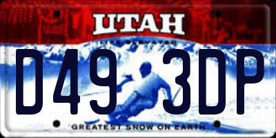 UT license plate D493DP