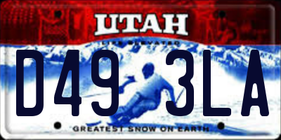 UT license plate D493LA