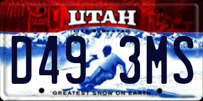 UT license plate D493MS