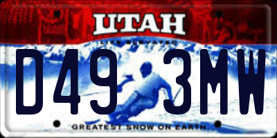 UT license plate D493MW