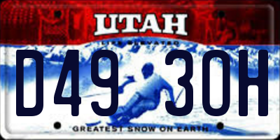 UT license plate D493OH