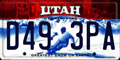 UT license plate D493PA
