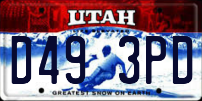 UT license plate D493PD