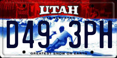 UT license plate D493PH