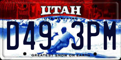UT license plate D493PM