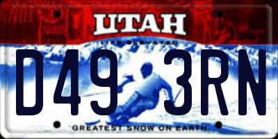 UT license plate D493RN