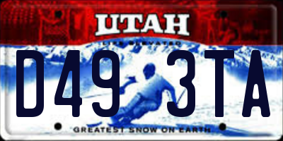 UT license plate D493TA