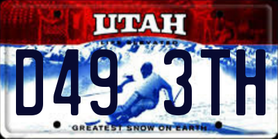 UT license plate D493TH