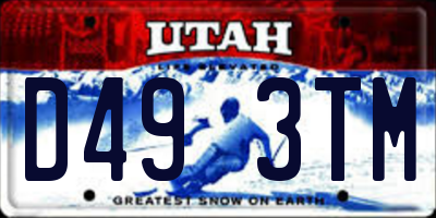 UT license plate D493TM