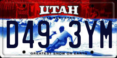 UT license plate D493YM