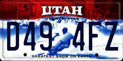 UT license plate D494FZ