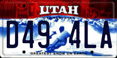 UT license plate D494LA
