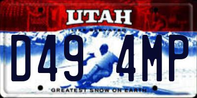 UT license plate D494MP