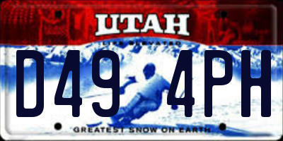 UT license plate D494PH