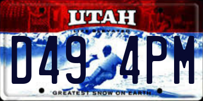 UT license plate D494PM